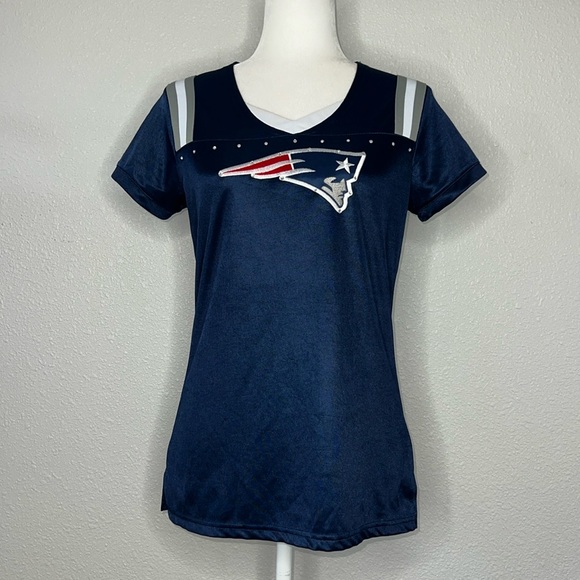 New England Patriots Draft Me NFL Short Sleeve Jersey Top Size M ❤️🤍💙 - Picture 2 of 6